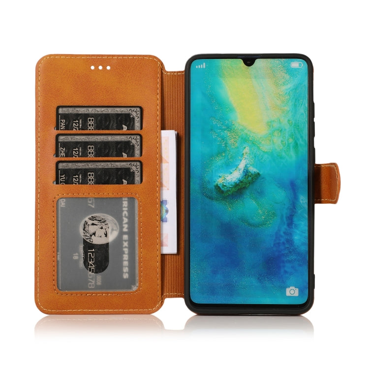 For Huawei Mate 20 Calf Texture Magnetic Buckle Horizontal Flip Leather Case with Holder & Card Slots & Wallet & Photo Frame