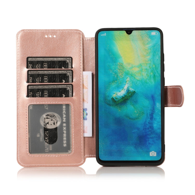 For Huawei Mate 20 Calf Texture Magnetic Buckle Horizontal Flip Leather Case with Holder & Card Slots & Wallet & Photo Frame