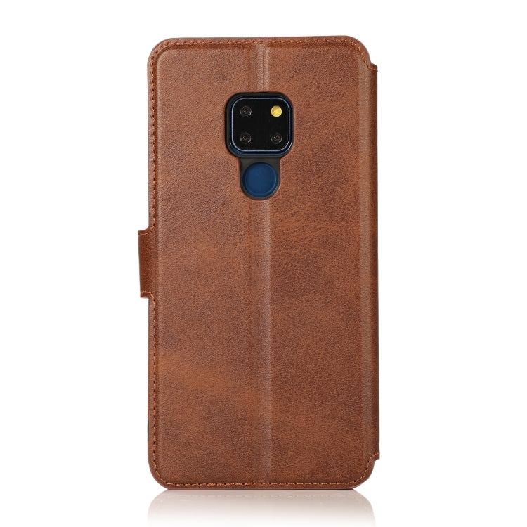 For Huawei Mate 20 Calf Texture Magnetic Buckle Horizontal Flip Leather Case with Holder & Card Slots & Wallet & Photo Frame