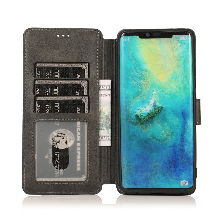 For Huawei Mate 20 Pro Calf Texture Magnetic Buckle Horizontal Flip Leather Case with Holder & Card Slots & Wallet & Photo Frame