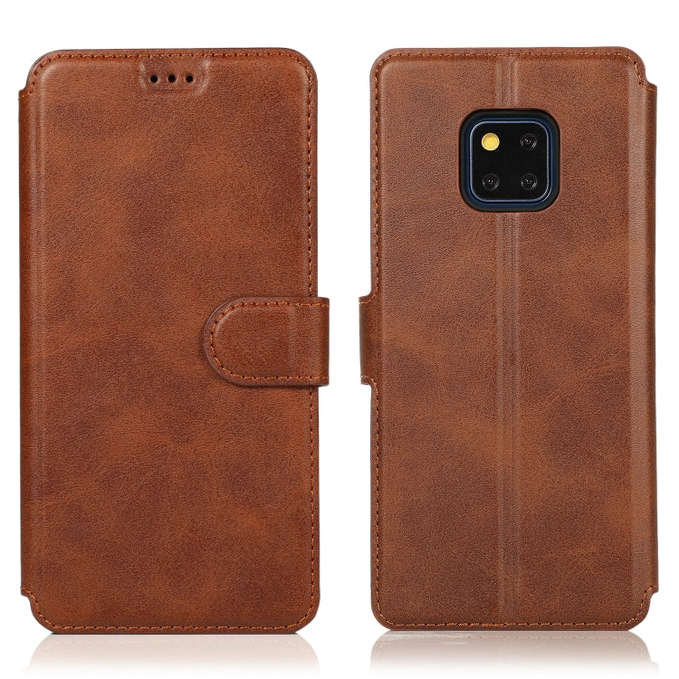 For Huawei Mate 20 Pro Calf Texture Magnetic Buckle Horizontal Flip Leather Case with Holder & Card Slots & Wallet & Photo Frame