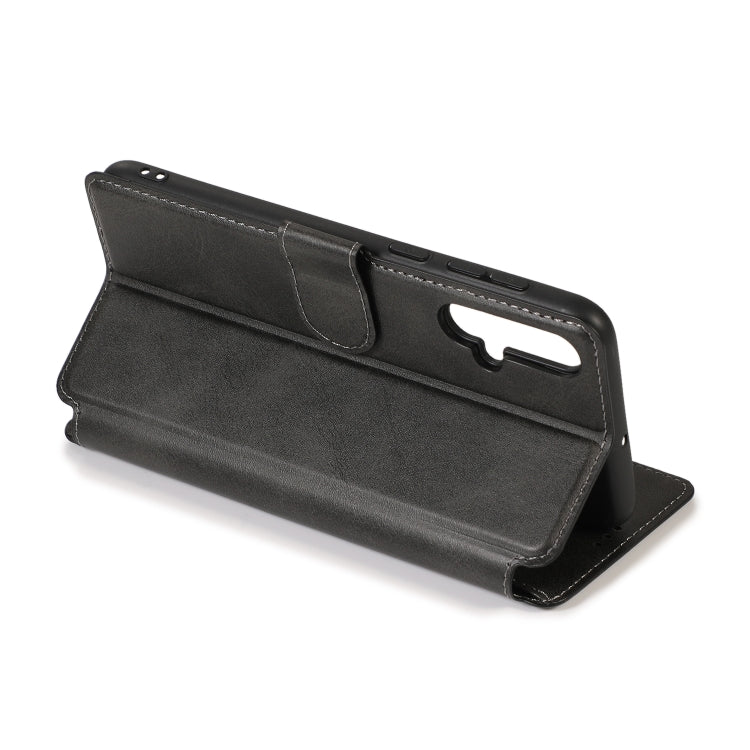 For Huawei Nova 5 Calf Texture Magnetic Buckle Horizontal Flip Leather Case with Holder & Card Slots & Wallet & Photo Frame