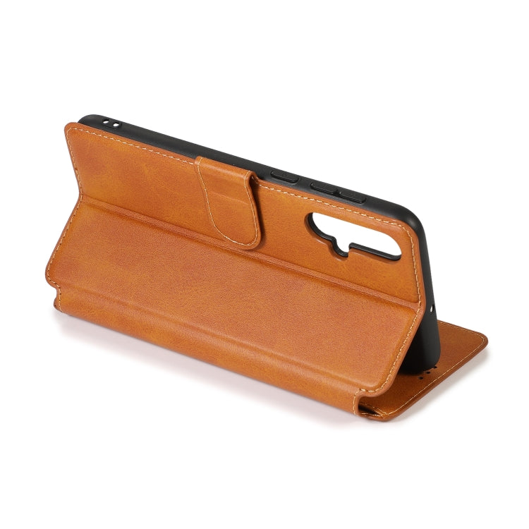 For Huawei Nova 5 Calf Texture Magnetic Buckle Horizontal Flip Leather Case with Holder & Card Slots & Wallet & Photo Frame