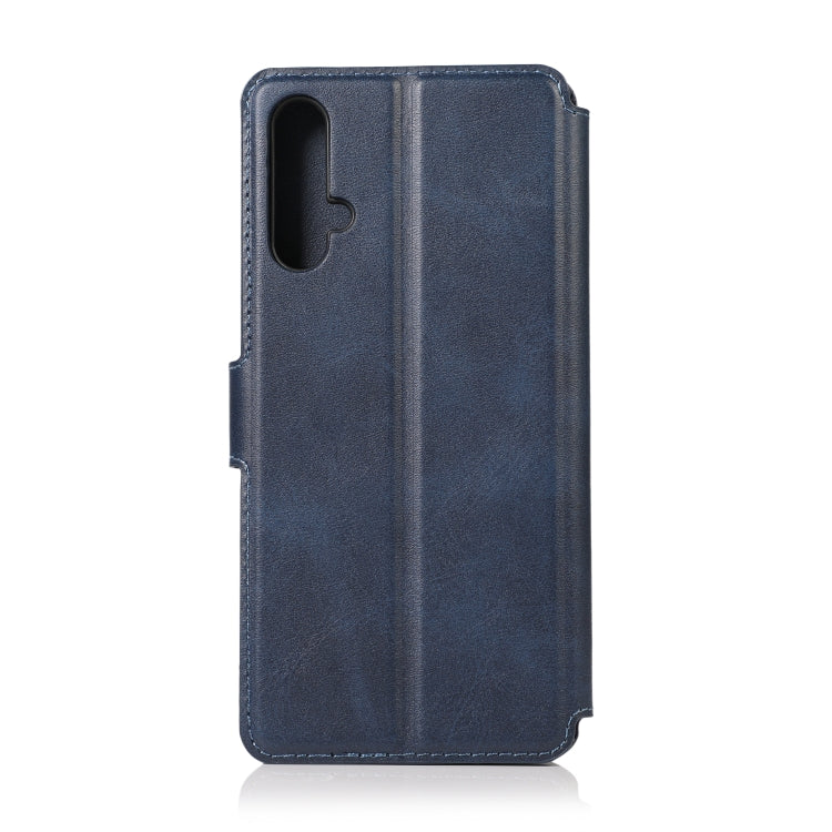 For Huawei Nova 5 Calf Texture Magnetic Buckle Horizontal Flip Leather Case with Holder & Card Slots & Wallet & Photo Frame
