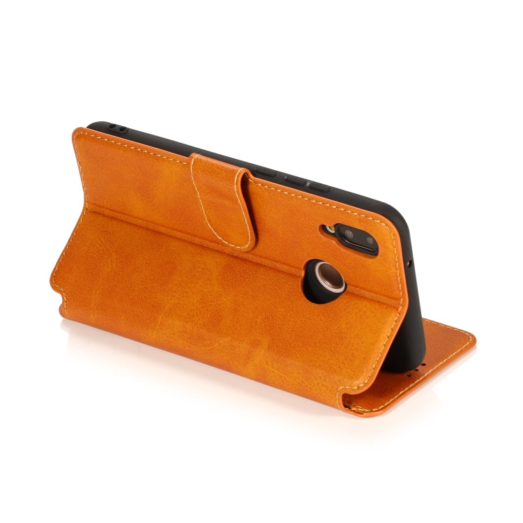 For Huawei P20 Lite Calf Texture Magnetic Buckle Horizontal Flip Leather Case with Holder & Card Slots & Wallet & Photo Frame