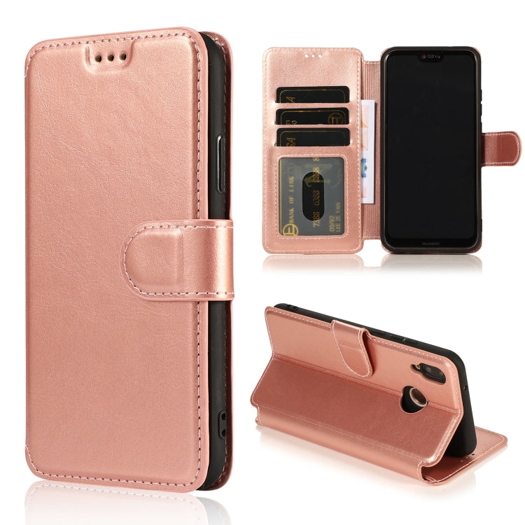 For Huawei P20 Lite Calf Texture Magnetic Buckle Horizontal Flip Leather Case with Holder & Card Slots & Wallet & Photo Frame