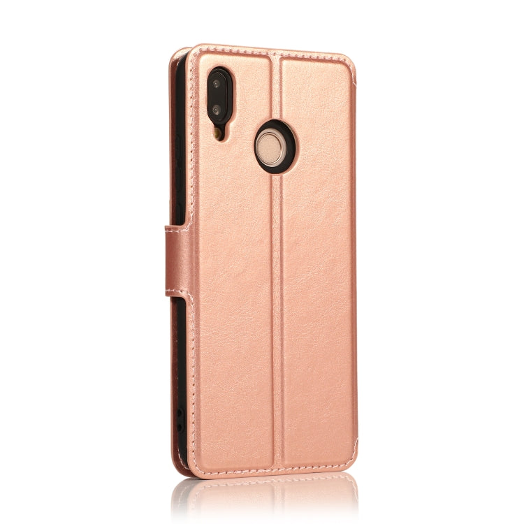 For Huawei P20 Lite Calf Texture Magnetic Buckle Horizontal Flip Leather Case with Holder & Card Slots & Wallet & Photo Frame