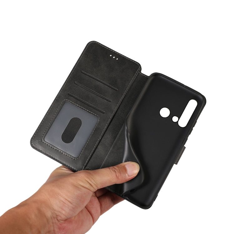 For Huawei P20 Lite 2019 Calf Texture Magnetic Buckle Horizontal Flip Leather Case with Holder & Card Slots & Wallet & Photo Frame