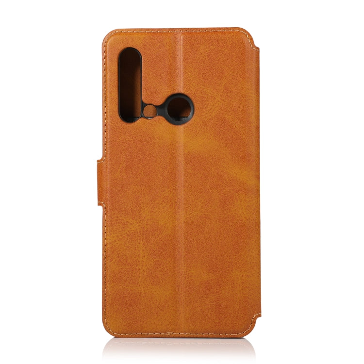 For Huawei P20 Lite 2019 Calf Texture Magnetic Buckle Horizontal Flip Leather Case with Holder & Card Slots & Wallet & Photo Frame