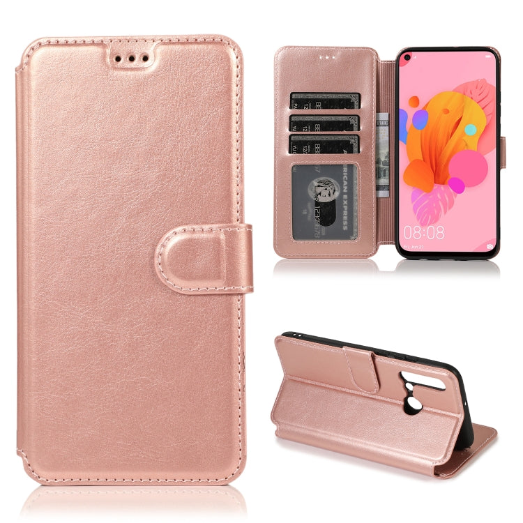 For Huawei P20 Lite 2019 Calf Texture Magnetic Buckle Horizontal Flip Leather Case with Holder & Card Slots & Wallet & Photo Frame