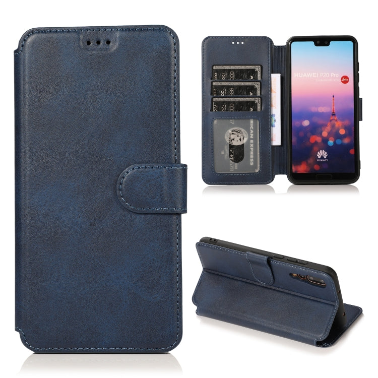 For Huawei P20 Pro Calf Texture Magnetic Buckle Horizontal Flip Leather Case with Holder & Card Slots & Wallet & Photo Frame