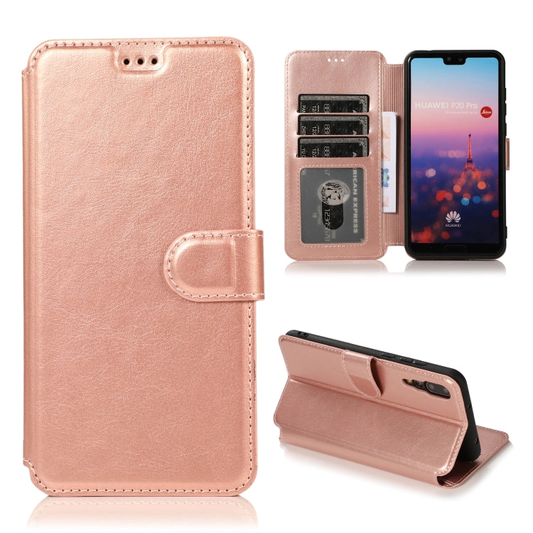 For Huawei P20 Pro Calf Texture Magnetic Buckle Horizontal Flip Leather Case with Holder & Card Slots & Wallet & Photo Frame