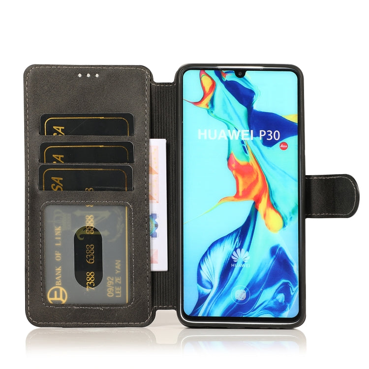 For Huawei P30 Calf Texture Magnetic Buckle Horizontal Flip Leather Case with Holder & Card Slots & Wallet & Photo Frame