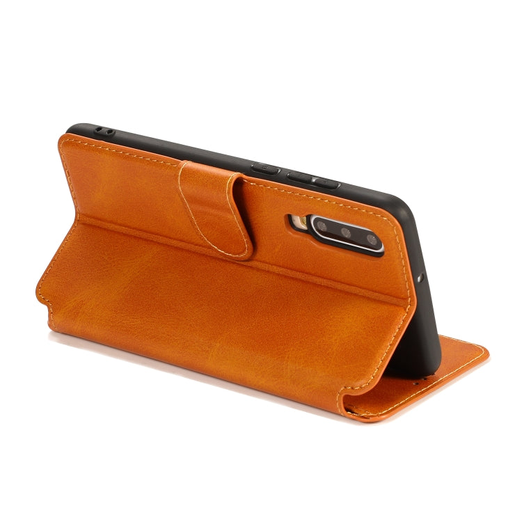 For Huawei P30 Calf Texture Magnetic Buckle Horizontal Flip Leather Case with Holder & Card Slots & Wallet & Photo Frame