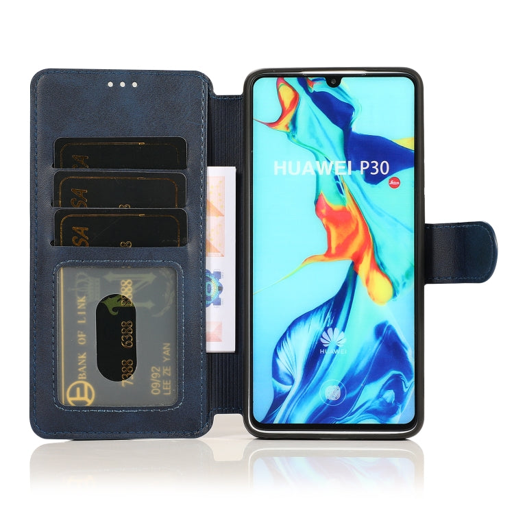 For Huawei P30 Calf Texture Magnetic Buckle Horizontal Flip Leather Case with Holder & Card Slots & Wallet & Photo Frame