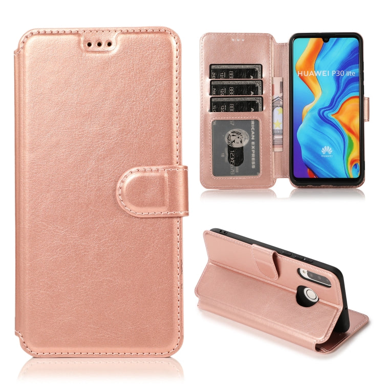 For Huawei P30 Lite Calf Texture Magnetic Buckle Horizontal Flip Leather Case with Holder & Card Slots & Wallet & Photo Frame