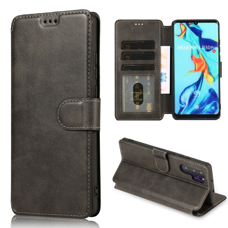 For Huawei P30 Pro Calf Texture Magnetic Buckle Horizontal Flip Leather Case with Holder & Card Slots & Wallet & Photo Frame