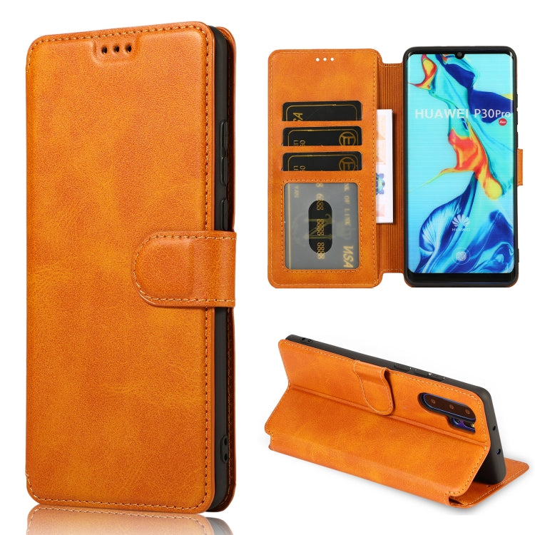 For Huawei P30 Pro Calf Texture Magnetic Buckle Horizontal Flip Leather Case with Holder & Card Slots & Wallet & Photo Frame