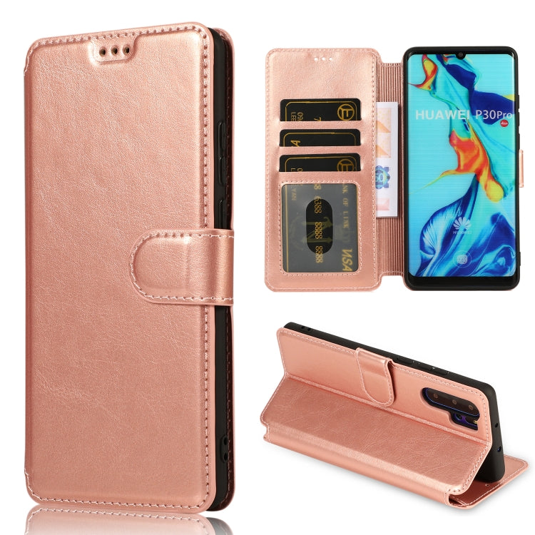 For Huawei P30 Pro Calf Texture Magnetic Buckle Horizontal Flip Leather Case with Holder & Card Slots & Wallet & Photo Frame