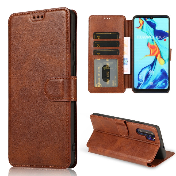 For Huawei P30 Pro Calf Texture Magnetic Buckle Horizontal Flip Leather Case with Holder & Card Slots & Wallet & Photo Frame