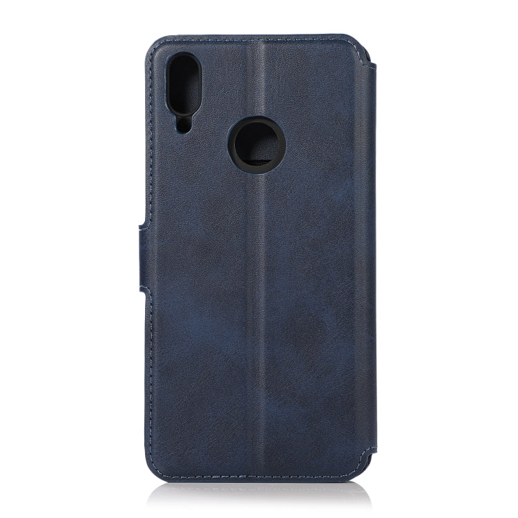 For Huawei Y7 2019 Calf Texture Magnetic Buckle Horizontal Flip Leather Case with Holder & Card Slots & Wallet & Photo Frame