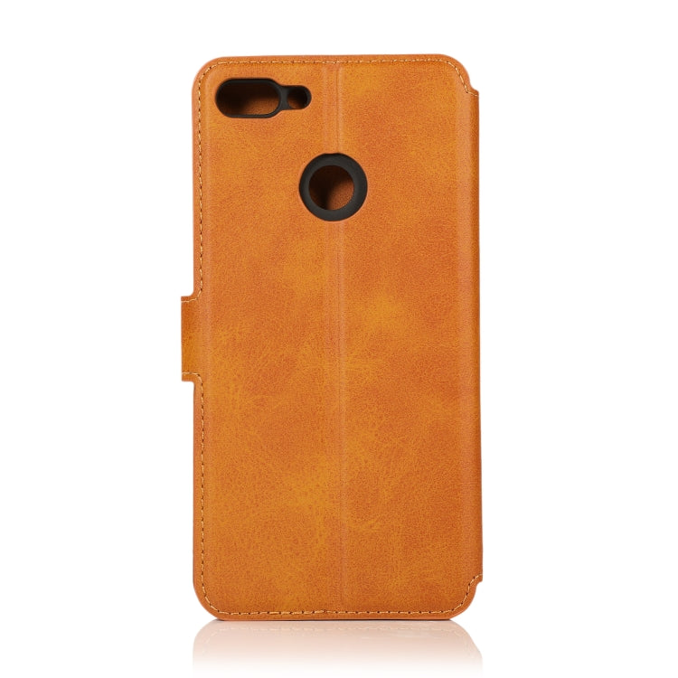 For Huawei Y9 2018 Calf Texture Magnetic Buckle Horizontal Flip Leather Case with Holder & Card Slots & Wallet & Photo Frame