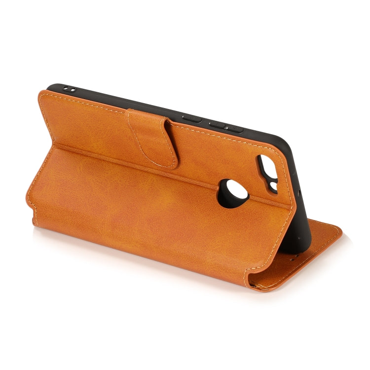 For Huawei Y9 2018 Calf Texture Magnetic Buckle Horizontal Flip Leather Case with Holder & Card Slots & Wallet & Photo Frame