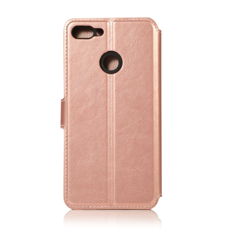 For Huawei Y9 2018 Calf Texture Magnetic Buckle Horizontal Flip Leather Case with Holder & Card Slots & Wallet & Photo Frame