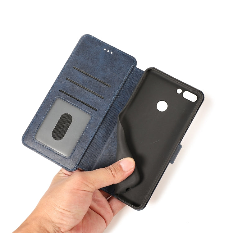 For Huawei Y9 2018 Calf Texture Magnetic Buckle Horizontal Flip Leather Case with Holder & Card Slots & Wallet & Photo Frame