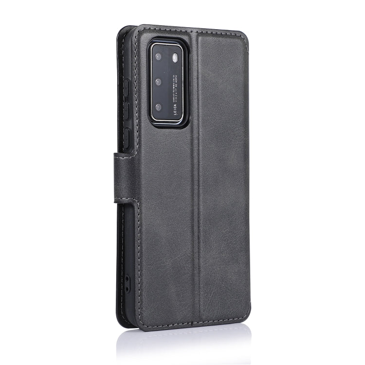 For Huawei P40 Calf Texture Magnetic Buckle Horizontal Flip Leather Case with Holder & Card Slots & Wallet & Photo Frame