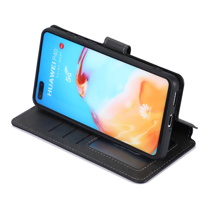 For Huawei P40 Calf Texture Magnetic Buckle Horizontal Flip Leather Case with Holder & Card Slots & Wallet & Photo Frame