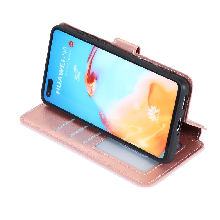 For Huawei P40 Calf Texture Magnetic Buckle Horizontal Flip Leather Case with Holder & Card Slots & Wallet & Photo Frame
