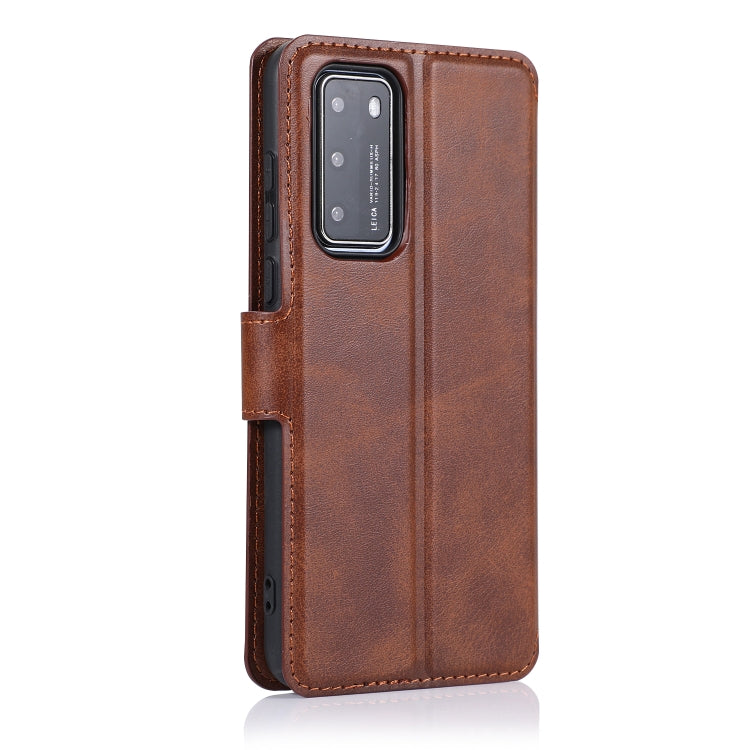 For Huawei P40 Calf Texture Magnetic Buckle Horizontal Flip Leather Case with Holder & Card Slots & Wallet & Photo Frame