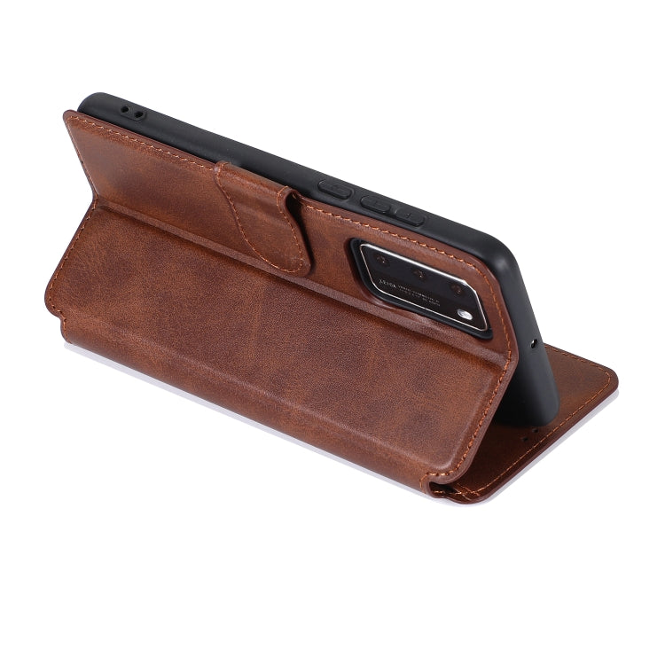 For Huawei P40 Calf Texture Magnetic Buckle Horizontal Flip Leather Case with Holder & Card Slots & Wallet & Photo Frame