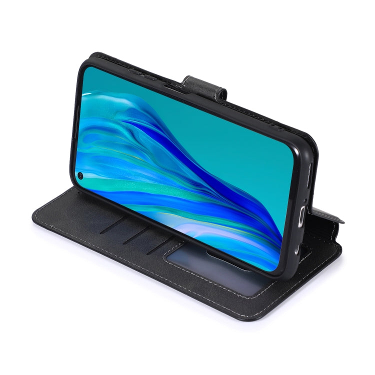 For Huawei P40 Lite Calf Texture Magnetic Buckle Horizontal Flip Leather Case with Holder & Card Slots & Wallet & Photo Frame