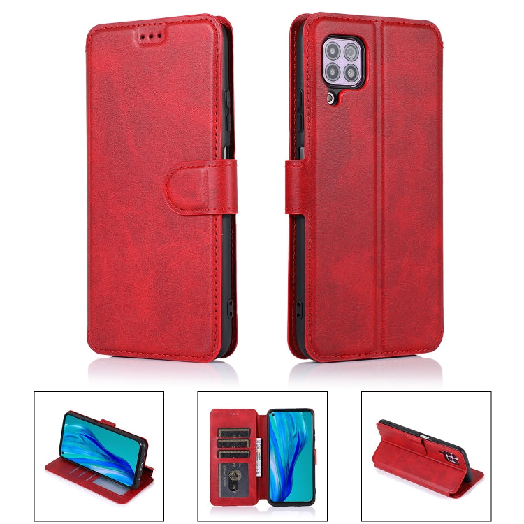 For Huawei P40 Lite Calf Texture Magnetic Buckle Horizontal Flip Leather Case with Holder & Card Slots & Wallet & Photo Frame