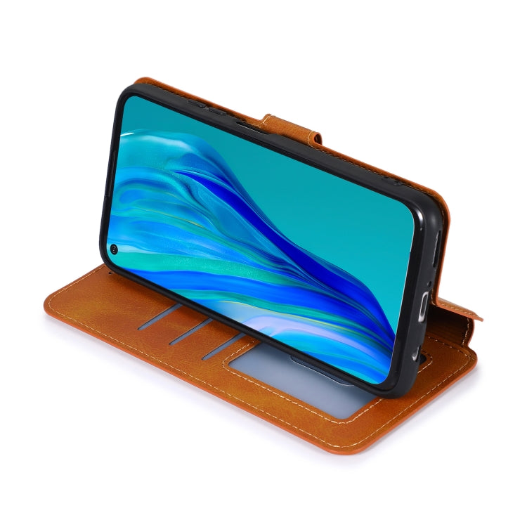 For Huawei P40 Lite Calf Texture Magnetic Buckle Horizontal Flip Leather Case with Holder & Card Slots & Wallet & Photo Frame