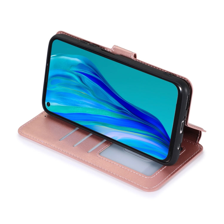 For Huawei P40 Lite Calf Texture Magnetic Buckle Horizontal Flip Leather Case with Holder & Card Slots & Wallet & Photo Frame