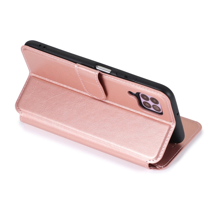 For Huawei P40 Lite Calf Texture Magnetic Buckle Horizontal Flip Leather Case with Holder & Card Slots & Wallet & Photo Frame
