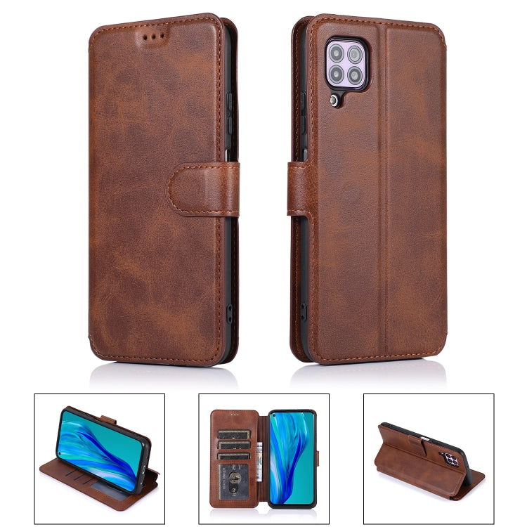 For Huawei P40 Lite Calf Texture Magnetic Buckle Horizontal Flip Leather Case with Holder & Card Slots & Wallet & Photo Frame