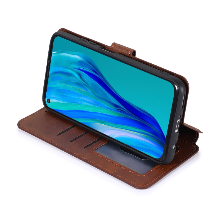 For Huawei P40 Lite Calf Texture Magnetic Buckle Horizontal Flip Leather Case with Holder & Card Slots & Wallet & Photo Frame