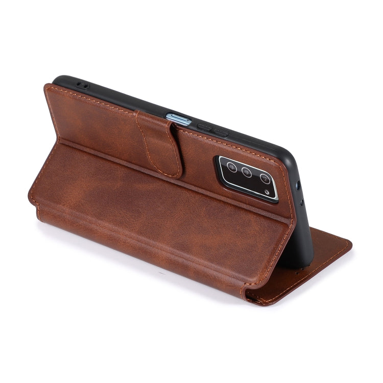 For Huawei Honor V30 Calf Texture Magnetic Buckle Horizontal Flip Leather Case with Holder & Card Slots & Wallet & Photo Frame