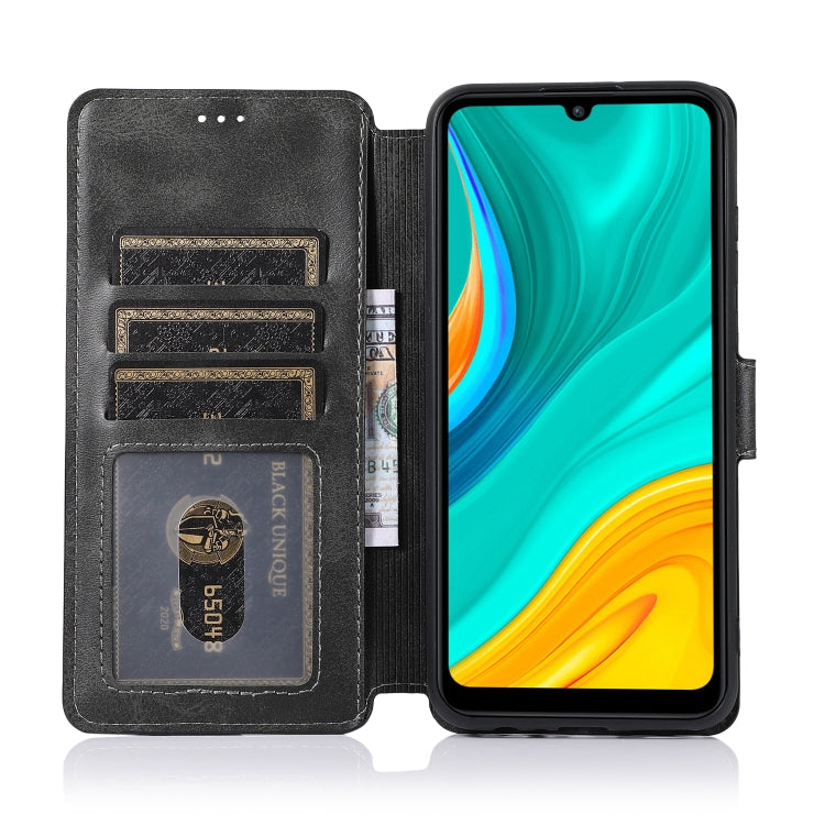 For Huawei Enjoy 10e Calf Texture Magnetic Buckle Horizontal Flip Leather Case with Holder & Card Slots & Wallet & Photo Frame