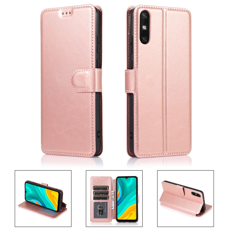 For Huawei Enjoy 10e Calf Texture Magnetic Buckle Horizontal Flip Leather Case with Holder & Card Slots & Wallet & Photo Frame