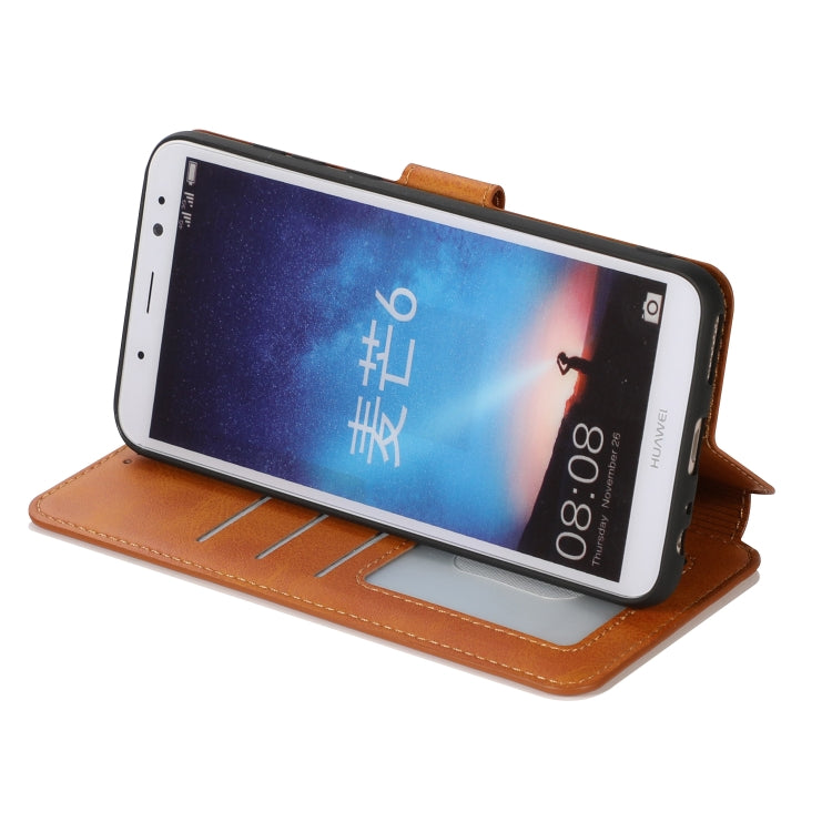 For Huawei Mate 10 Lite / Maimang 6 Calf Texture Magnetic Buckle Horizontal Flip Leather Case with Holder & Card Slots & Wallet & Photo Frame