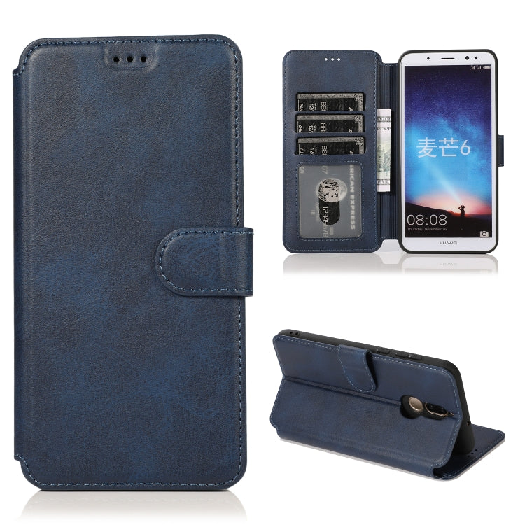 For Huawei Mate 10 Lite / Maimang 6 Calf Texture Magnetic Buckle Horizontal Flip Leather Case with Holder & Card Slots & Wallet & Photo Frame