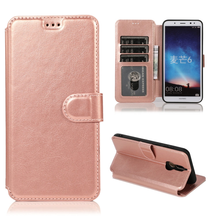 For Huawei Mate 10 Lite / Maimang 6 Calf Texture Magnetic Buckle Horizontal Flip Leather Case with Holder & Card Slots & Wallet & Photo Frame