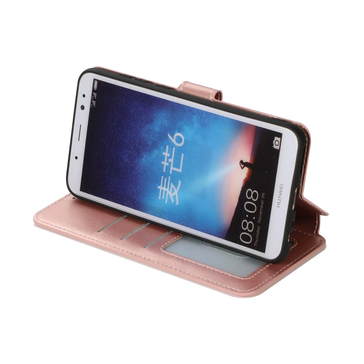 For Huawei Mate 10 Lite / Maimang 6 Calf Texture Magnetic Buckle Horizontal Flip Leather Case with Holder & Card Slots & Wallet & Photo Frame