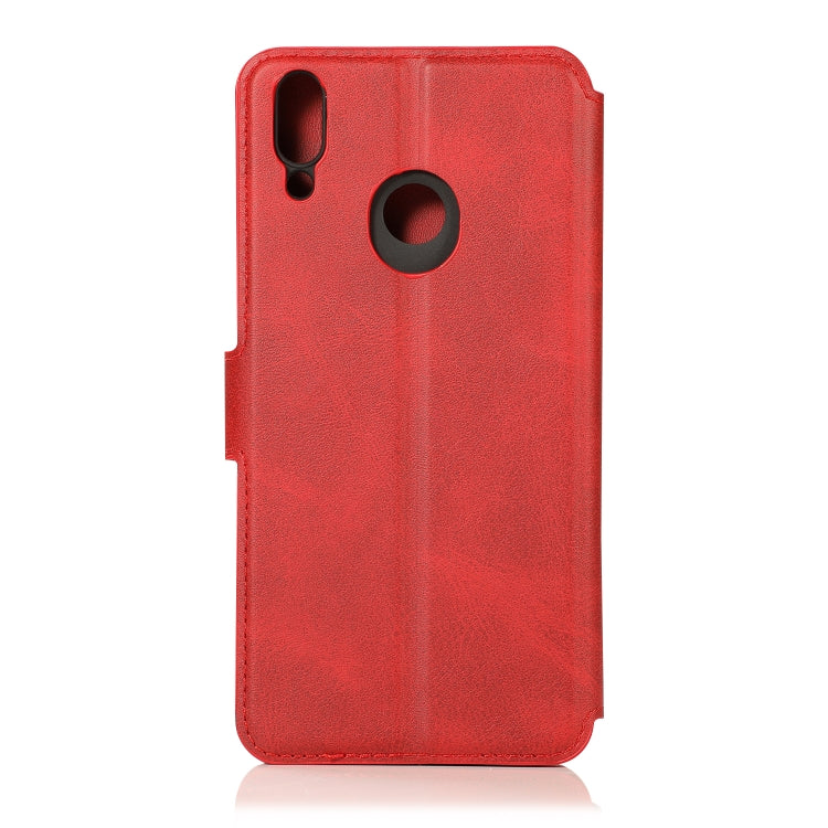 For Huawei Honor 8C Calf Texture Magnetic Buckle Horizontal Flip Leather Case with Holder & Card Slots & Wallet & Photo Frame