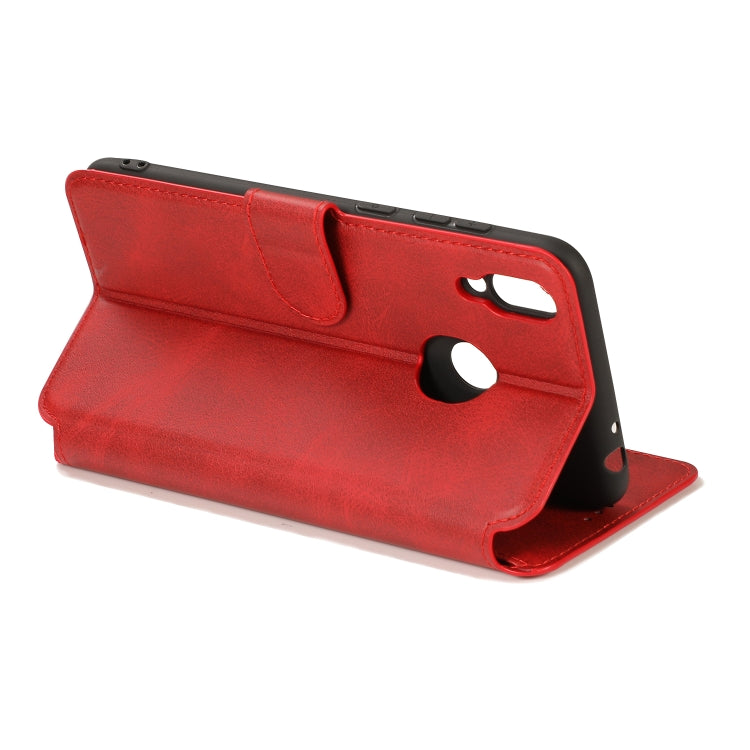 For Huawei Honor 8C Calf Texture Magnetic Buckle Horizontal Flip Leather Case with Holder & Card Slots & Wallet & Photo Frame